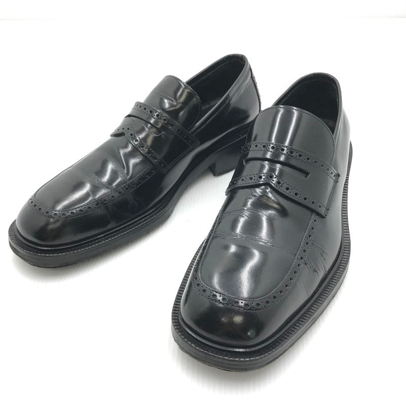 【中古品】【メンズ】 GUCCI グッチ LEATHER LOAFERS 110 1473 レザーローファー シューズ 靴 183-240821-hi-20-tag サイズ：43E カラー：ブラック 万代Net店