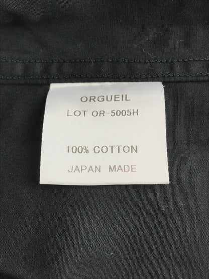 【中古品】【メンズ】  ORGUEIL オルゲイル コットンウェザーパラフィンボタンダウンシャツ OR-5005H 長袖シャツ 145-240823-hi-16-tag サイズ：40 カラー：ブラック 万代Net店