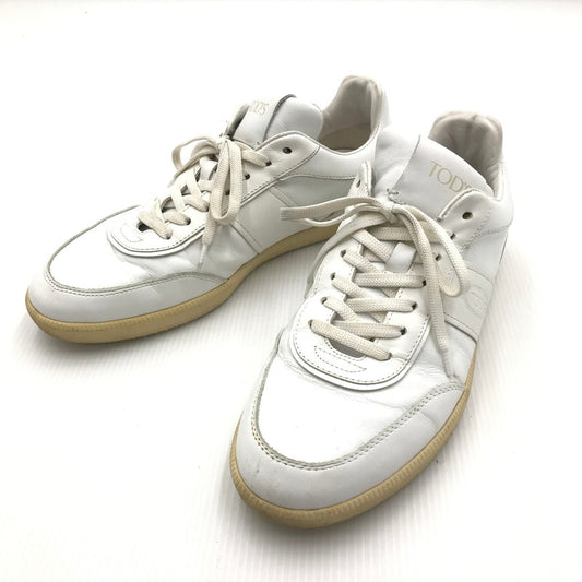 【中古品】【メンズ】 TOD’S トッズ XXM68C0DP30OV7B001 LEATHER SNEAKERS レザー スニーカー 靴 162-240821-na-8-tag サイズ：7 カラー：ホワイト 万代Net店