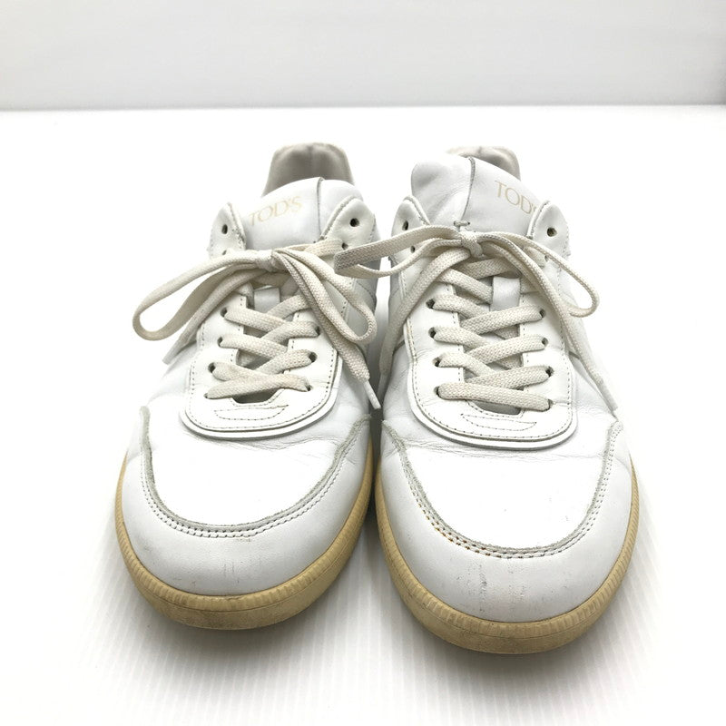 【中古品】【メンズ】 TOD’S トッズ XXM68C0DP30OV7B001 LEATHER SNEAKERS レザー スニーカー 靴 162-240821-na-8-tag サイズ：7 カラー：ホワイト 万代Net店