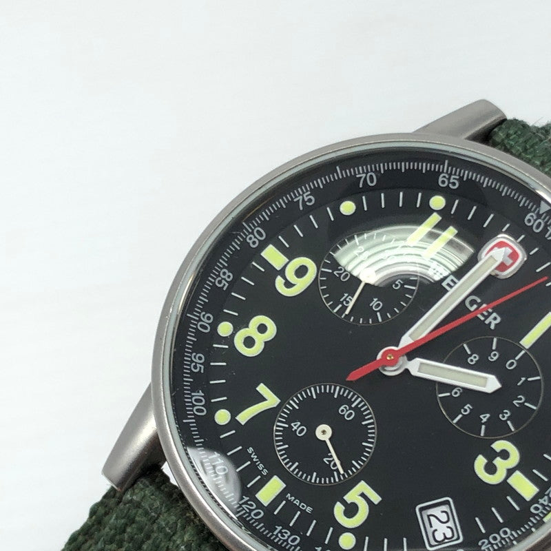 【現状渡し品】【メンズ】 WENGER ウェンガー WRIST WATCH 7072X コマンド クロノグラフ リストウォッチ デイト クォーツ 腕時計 198-250119-hi-04-tag カラー：グリーン 万代Net店