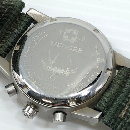 【現状渡し品】【メンズ】 WENGER ウェンガー WRIST WATCH 7072X コマンド クロノグラフ リストウォッチ デイト クォーツ 腕時計 198-250119-hi-04-tag カラー：グリーン 万代Net店