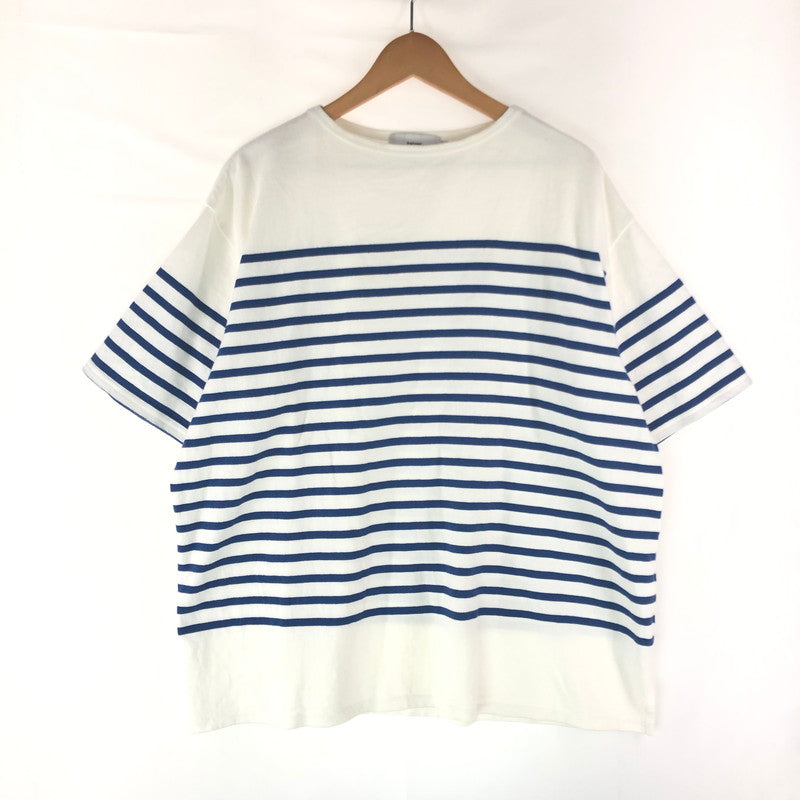 【中古品】【メンズ】  GRAPHPAPER グラフペーパー PANEL BORDER S/S TEE GU221-70219 パネルボーダー ショートスリーブTシャツ 半袖Tシャツ 140-240823-hi-6-tag サイズ：1 カラー：ホワイト/ブルー 万代Net店