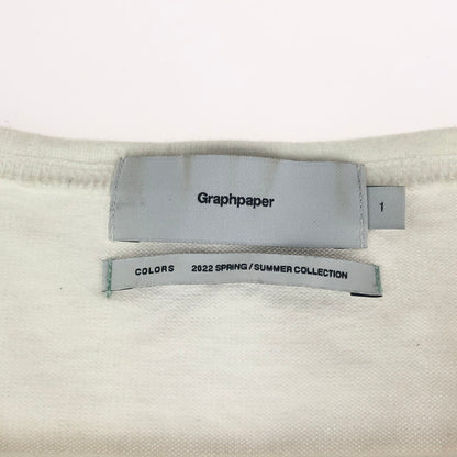 【中古品】【メンズ】  GRAPHPAPER グラフペーパー PANEL BORDER S/S TEE GU221-70219 パネルボーダー ショートスリーブTシャツ 半袖Tシャツ 140-240823-hi-6-tag サイズ：1 カラー：ホワイト/ブルー 万代Net店