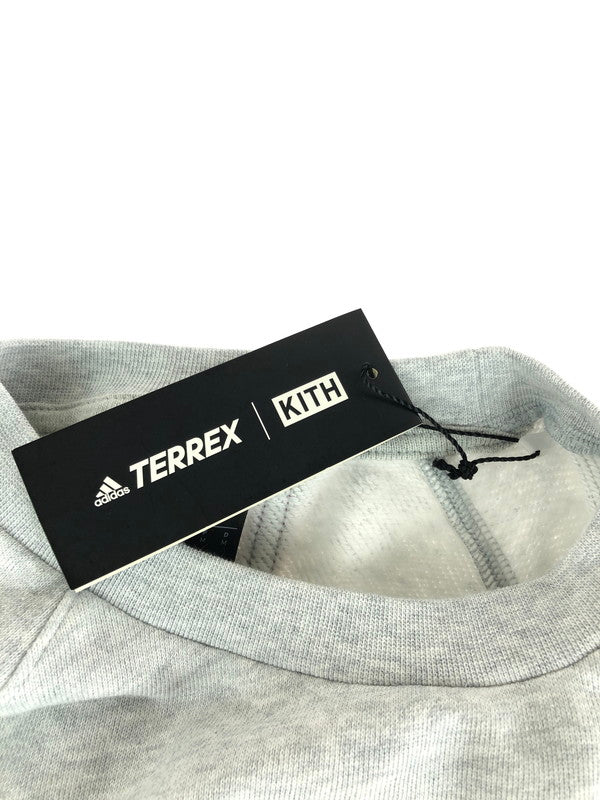 【中古美品】【メンズ】 adidas アディダス  × KITH キス 別注 コラボ TERREX CREWNECK SWEATS H47910 クルーネック スウェット トップス トレーナー 142-240820-mo-1-tag カラー：グレー 万代Net店