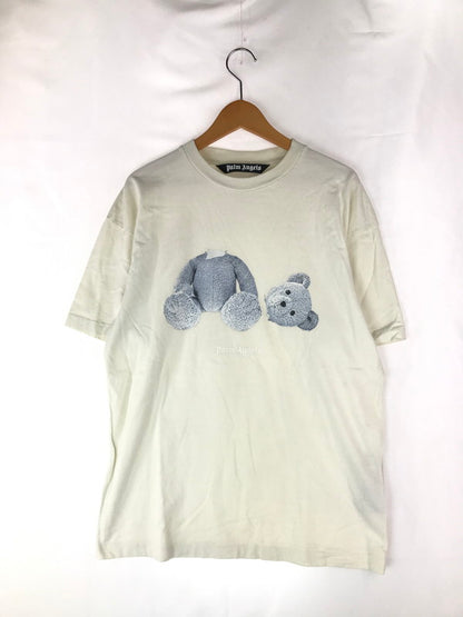 【中古品】【メンズ】  PALM ANGELS パームエンジェルス ICE BEAR LOGO T-SHIRT PMAA001E20JER004 アイスベア ロゴTシャツ 半袖Tシャツ 142-240825-hi-6-tag サイズ：M カラー：ホワイト 万代Net店