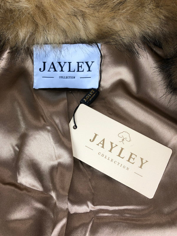 【中古美品】【レディース】  JAYLEY ジェイリー FAUX FUR NATURAL LOOKING COAT MIDI LENGTH FMACT96A-09 フェイクファー ナチュラルコート アウター ミディアム丈 169-240827-mo-7-tag サイズ：one カラー：ブラウン 万代Net店