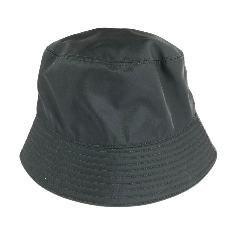 【中古美品】【レディース】 PRADA プラダ RE-NYLON BUCKET HAT 1HC137 2DMI リサイクルナイロンバケットハット トレイアングルロゴ 帽子 183-240821-hi-7-tag サイズ：M カラー：ブラック 万代Net店