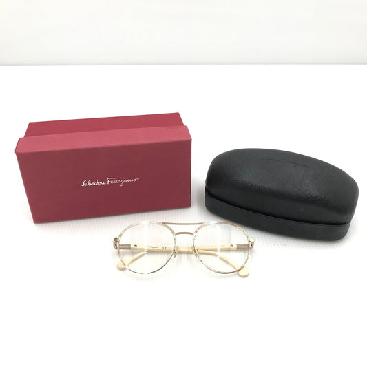 【中古品】【メンズ】 Salvatore Ferragamo サルヴァトーレフェラガモ ROSE GOLD TONE ROUND SUNGLASSES SF2174S 784 ローズゴールドトーン ラウンドサングラス アイウェア アクセサリー 182-240825-hi-18-tag サイズ：55ロ10 140 カラー：ローズゴールド 万代Net店