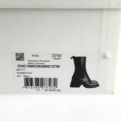 【中古品】【レディース】 Chloe クロエ BETTY RAINBOOTS CHC19W239G800137W ベティ レインブーツ ロングブーツ 183-240821-hi-9-tag サイズ：37W 24cm カラー：ブラック 万代Net店