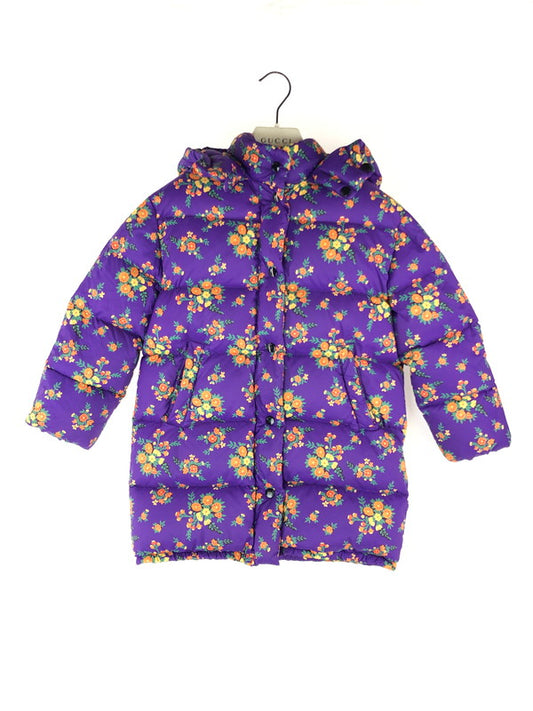 【中古品】【キッズ】 GUCCI グッチ FLOWER DOWN JACKET 522427 XBE97 小花柄 ダウンジャケット アウター 183-240905-hi-7-tag サイズ：6 カラー：パープル 万代Net店