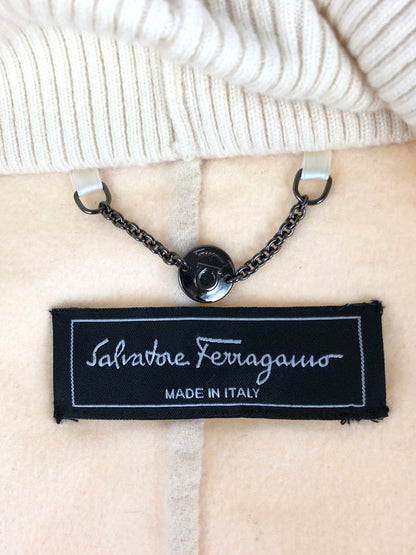 【中古品】【レディース】 Salvatore Ferragamo サルヴァトーレフェラガモ LAYERED SHAWL COLLAR JACKET レイヤードショールカラージャケット ライトアウター 168-240905-hi-5-tag カラー：ホワイト 万代Net店