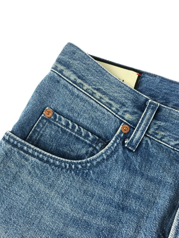 【中古品】【メンズ】 GUCCI グッチ BUTTON FLY DENIM PANTS 557960 ボタンフライデニムパンツ ボトムス ストロベリー刺繍  152-240831-mo-10-tag サイズ：23 カラー：インディゴ 万代Net店