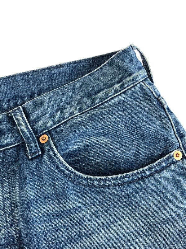 【中古品】【メンズ】 GUCCI グッチ BUTTON FLY DENIM PANTS 557960 ボタンフライデニムパンツ ボトムス ストロベリー刺繍  152-240831-mo-10-tag サイズ：23 カラー：インディゴ 万代Net店