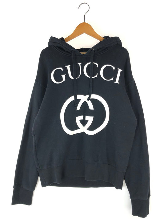 【中古品】【メンズ】 GUCCI グッチ インターロッキングG プルオーバーパーカー 475374  トップス 141-240831-mo-5-tag サイズ：XS カラー：ブラック 万代Net店