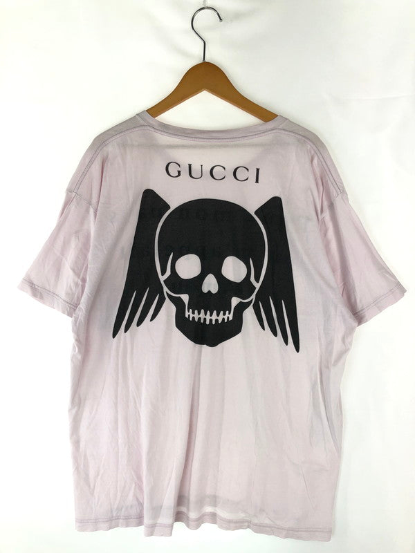 【中古品】【メンズ】 GUCCI グッチ BACK SKULL PRINT T-SHIRT 539081 バックスカル プリントTシャツ 半袖 トップス 141-240831-mo-3-tag サイズ：M カラー：ピンク 万代Net店