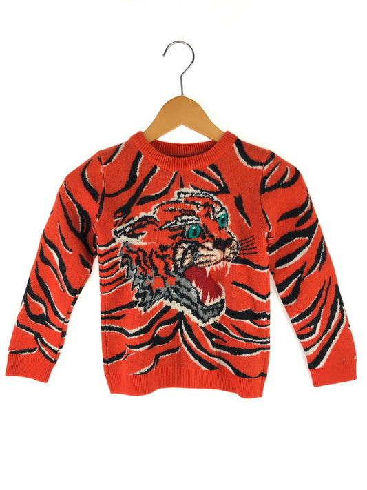 【中古品】【キッズ】 GUCCI グッチ TIGER SWEATER タイガー セーター トップス ニット 183-240901-mo-18-tag サイズ：6 カラー：オレンジ 万代Net店