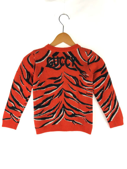 【中古品】【キッズ】 GUCCI グッチ TIGER SWEATER タイガー セーター トップス ニット 183-240901-mo-18-tag サイズ：6 カラー：オレンジ 万代Net店