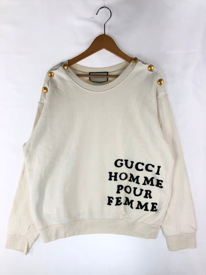 【中古品】【メンズ】 GUCCI グッチ SWEAT 572813 金ボタン付き スウェット トップス 141-240831-mo-4-tag サイズ：S カラー：クリーム系 万代Net店