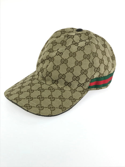 【中古品】【メンズ】 GUCCI グッチ ベースボール キャップ GGスプリーム キャンバス 帽子 183-240904-yk-16-tag サイズ：L59 カラー：BEIGE 万代Net店