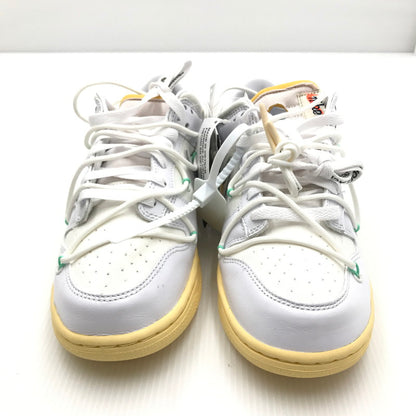 【中古美品】【メンズ】 NIKE ナイキ OFF WHITE オフ ホワイト DM1602-127 DUNK LOW 1 OF 50 ダンク ロー 1 オブ 50 スニーカー 靴 160-240827-na-3-tag サイズ：27cm US 9 カラー：WHITE/METALLIC SILVER-BUTTER 万代Net店