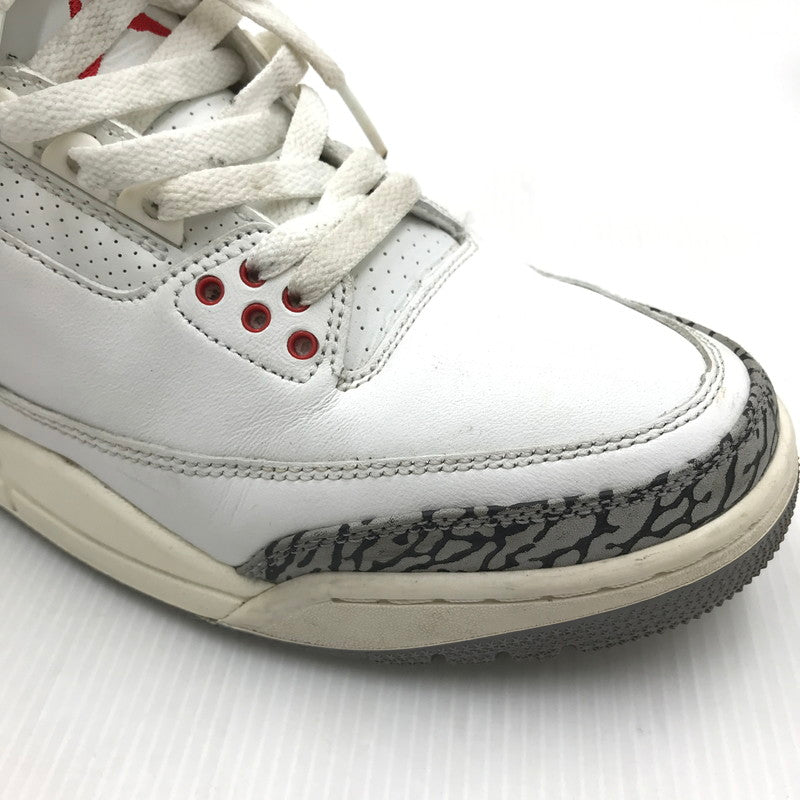 【中古品】【メンズ】 NIKE ナイキ AIR JORDAN 3 RETRO DN3707-100 エア ジョーダン 3 レトロ スニーカー 靴 160-250124-hi-02-tag サイズ：26cm US 8 カラー：SUMMIT WHITE/FIRE RED-BLACK 万代Net店