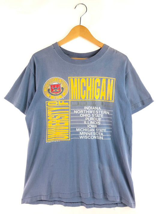 【現状渡し品】【メンズ】 NUTMEG ナツメグ 80's MICHIGAN PRINTED S/S TEE 80年代 ミシガン プリント Tシャツ 半袖Tシャツ USA製 146-250809-na-07-tag サイズ：M カラー：ブルー 万代Net店