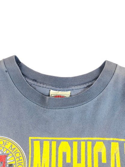 【現状渡し品】【メンズ】 NUTMEG ナツメグ 80's MICHIGAN PRINTED S/S TEE 80年代 ミシガン プリント Tシャツ 半袖Tシャツ USA製 146-250809-na-07-tag サイズ：M カラー：ブルー 万代Net店