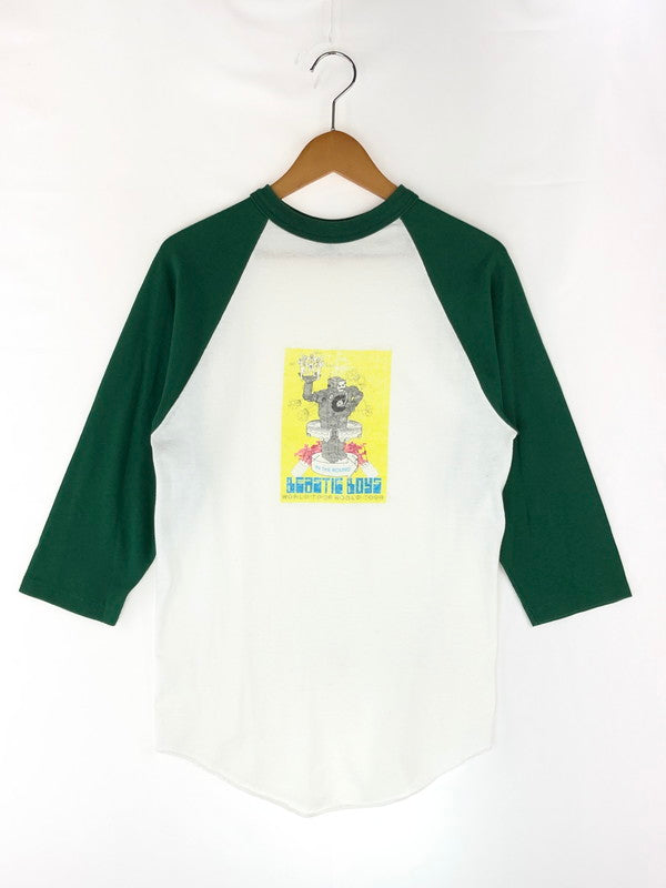 【中古品】【メンズ】 AUGUSTA SPORTSWEAR オーガスタ スポーツウェア BEASTIE BOYS WORLD TOUR ビースティ・ボーイズ ワールドツアー USA製 ラグラン Tシャツ トップス 146-240904-yk-8-tag サイズ：S カラー：WHITE/GREEN 万代Net店