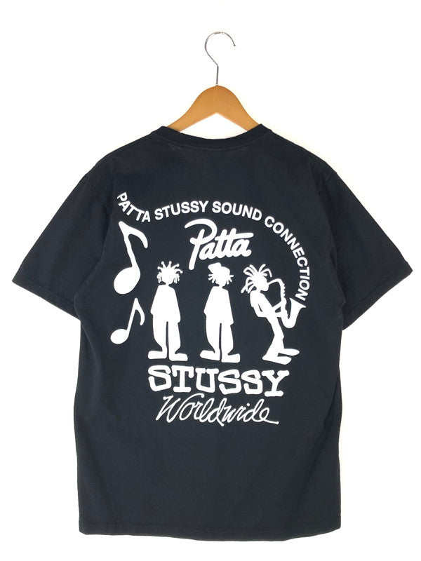 【中古美品】【メンズ】 STUSSY ステューシー × PATTA SOUND CONNECTION パタ サウンド コレクション S/S TEE ショートスリーブTシャツ 半袖Tシャツ 142-240918-hi-15-tag サイズ：M カラー：ブラック 万代Net店