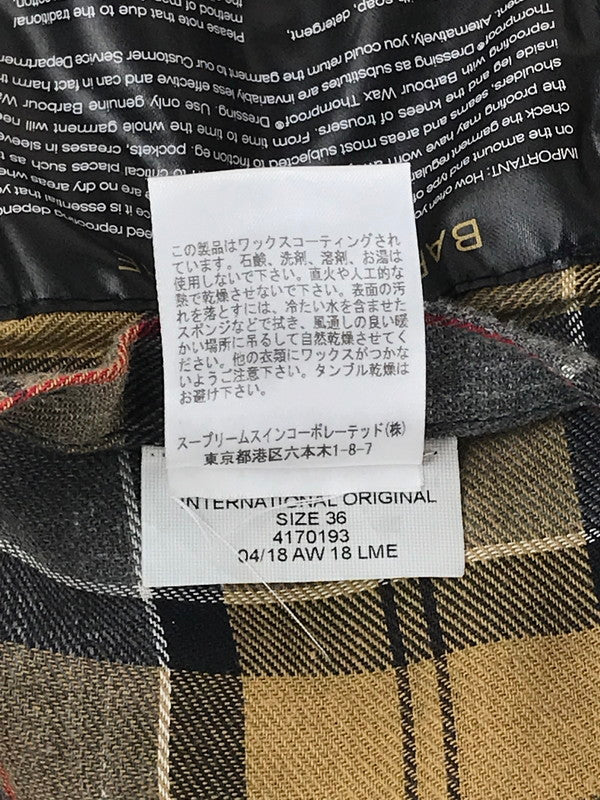 【中古品】【メンズ】 Barbour バーブァー INTERNATIONAL OILED JACKET 1802334 インターナショナル オイルドジャケット アウター 144-240917-yk-13-tag サイズ：36 カラー：BLACK 万代Net店