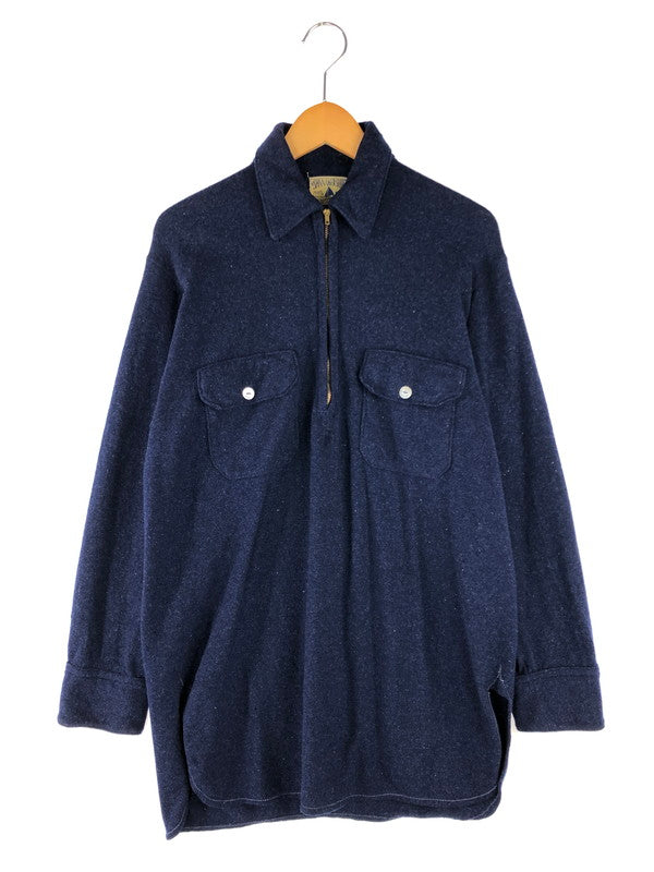 【中古品】【メンズ】 THE SPINNAKER SHIRT 40's HALF-ZIP WOOL PULLOVER SHIRT ハーフジップ ウールプルオーバーシャツ 長袖シャツ 146-240913-hi-09-tag カラー：ネイビー 万代Net店