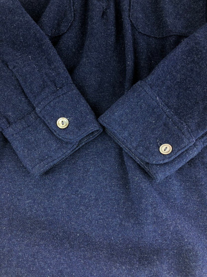 【中古品】【メンズ】 THE SPINNAKER SHIRT 40's HALF-ZIP WOOL PULLOVER SHIRT ハーフジップ ウールプルオーバーシャツ 長袖シャツ 146-240913-hi-09-tag カラー：ネイビー 万代Net店