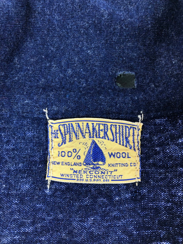 【中古品】【メンズ】 THE SPINNAKER SHIRT 40's HALF-ZIP WOOL PULLOVER SHIRT ハーフジップ ウールプルオーバーシャツ 長袖シャツ 146-240913-hi-09-tag カラー：ネイビー 万代Net店