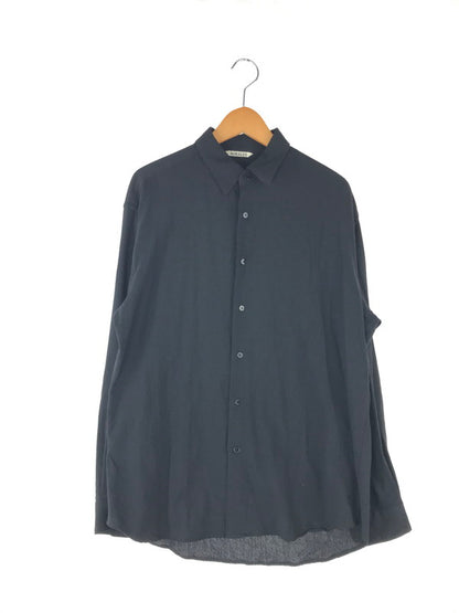 【中古品】【メンズ】  AURALEE オーラリー 23SS HARD TWIST WOOL VIYELLA SHIRT A235502WV ハードツイストウール ビエラシャツ 長袖 トップス 140-240917-yk-07-tag サイズ：4 カラー：BLACK 万代Net店