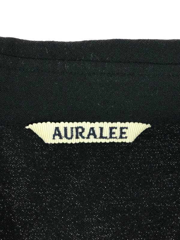 【中古品】【メンズ】  AURALEE オーラリー 23SS HARD TWIST WOOL VIYELLA SHIRT A235502WV ハードツイストウール ビエラシャツ 長袖 トップス 140-240917-yk-07-tag サイズ：4 カラー：BLACK 万代Net店