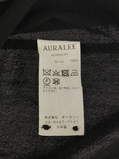 【中古品】【メンズ】  AURALEE オーラリー 23SS HARD TWIST WOOL VIYELLA SHIRT A235502WV ハードツイストウール ビエラシャツ 長袖 トップス 140-240917-yk-07-tag サイズ：4 カラー：BLACK 万代Net店