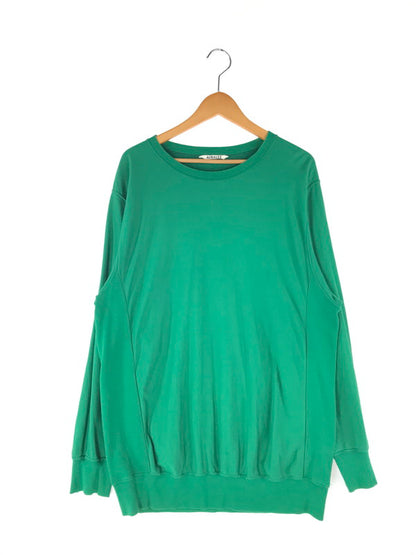 【中古品】【メンズ】 AURALEE オーラリー 23SS ELASTIC HIGH GAUGE SWEAT P/O A23SP01NU エラスティックハイゲージ スウェット プルオーバー 長袖 トップス 140-240917-yk-06-tag サイズ：5 カラー：GREEN 万代Net店