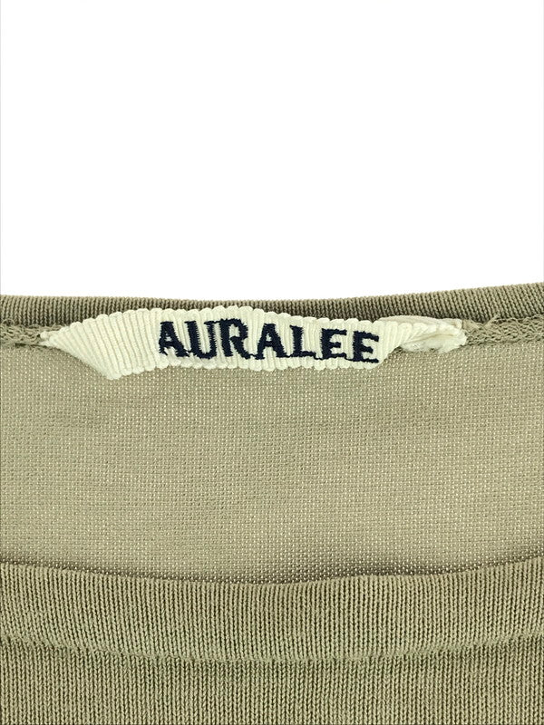 【中古品】【メンズ】  AURALEE オーラリー 23SS LUSTER PLATING NARROW BOAT NECK TEE A23SB03GT ラスタープレーティング ナロー ボートネック Tシャツ 半袖 トップス 140-240917-yk-05-tag サイズ：5 カラー：KHAKI GRAY 万代Net店