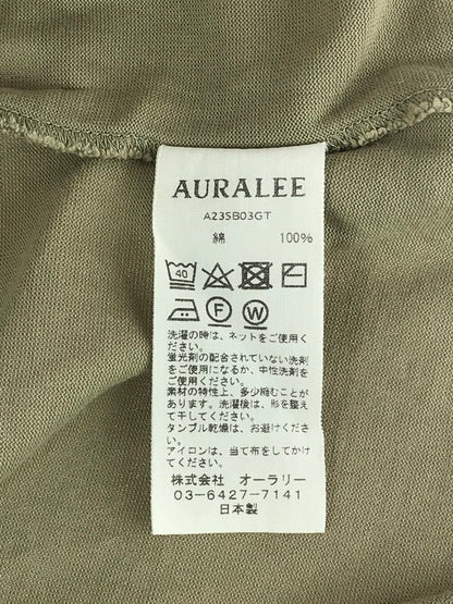 【中古品】【メンズ】  AURALEE オーラリー 23SS LUSTER PLATING NARROW BOAT NECK TEE A23SB03GT ラスタープレーティング ナロー ボートネック Tシャツ 半袖 トップス 140-240917-yk-05-tag サイズ：5 カラー：KHAKI GRAY 万代Net店