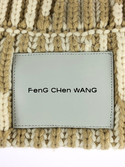 【中古品】【メンズ】  FENG CHEN WANG フェン チェン ワン JACQUARD OVER SIZED VEST FUF14KT06K ジャカード オーバーサイズ ベスト ニット トップス 141-240902-yk-7-tag サイズ：Ｍ カラー：ベージュ系 万代Net店