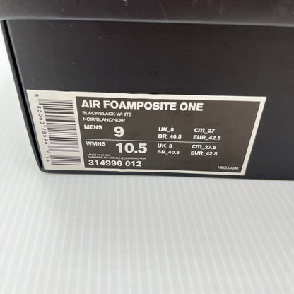 【中古品】【メンズ】 NIKE ナイキ AIR FOAMPOSITE ONE 314996-012 エア フォームポジット ワン スニーカー 靴 160-240905-yk-9-tag サイズ：27cm/US9 カラー："FLORAL"BLACK/BLACK-WHITE 万代Net店