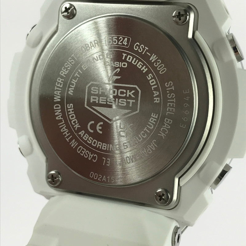 【中古美品】【メンズ】 G-SHOCK ジーショック GST-W300-7AJF タフソーラー 腕時計 196-240909-na-8-tag サイズ：ケース径 約55.9 × 49.3 × 15.3mm 腕回り 最大約21.5cm カラー：ホワイト 万代Net店