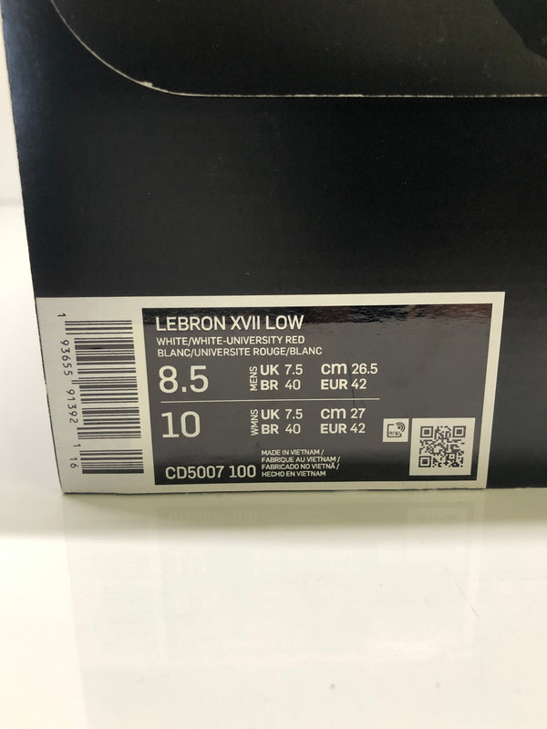 【中古品】【メンズ】 NIKE ナイキ CD5007-100 LEBRON 17 靴 シューズ スニーカー 160-260823-AS-8-hon サイズ：26.5 カラー：ホワイト/レッド/ブルー 万代Net店