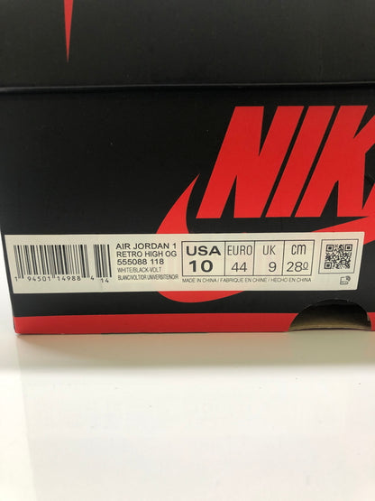 【中古品】【メンズ】 NIKE ナイキ 555088-118 AIR JORDAN 1 HIGH OG 靴 シューズ スニーカー 160-260823-AS-10-hon サイズ：28cm カラー：ホワイト/ブラック/イエロー 万代Net店