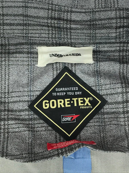 【中古品】【メンズ】 UNDERCOVERISM アンダーカバーイズム FUCK ナイロン ステンカラーコート GORE-TEX K4302-2 チェック柄コート アウター 140-240917-yk-03-tag サイズ：3 カラー：GRAY 万代Net店