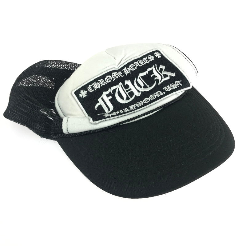 【現状渡し品】【メンズ】 CHROME HEARTS クロムハーツ OS TRUCKER FUCK CAP トラッカーメッシュキャップ 帽子 190-240913-hi-14-tag サイズ：F カラー：ブラック/ホワイト 万代Net店