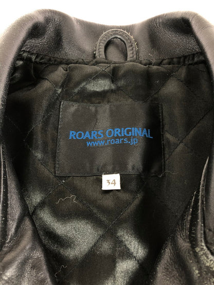 【中古品】【メンズ】  ROARS ORIGINAL ロアーズオリジナル DOUBLE RIDERS JACKET ダブルライダースジャケット レザージャケット アウター 140-240915-hi-12-tag サイズ：34 カラー：ブラック 万代Net店