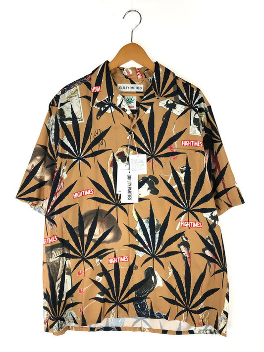 【中古美品】【メンズ】 WACKO MARIA ワコマリア HIGHTIMES S/S HAWAIIAN SHIRT(TYPE-2) ハイ・タイムズ ショートスリーブ ハワイアンシャツ 半袖シャツ 142-240915-hi-17-tag サイズ：L カラー：ブラウン 万代Net店