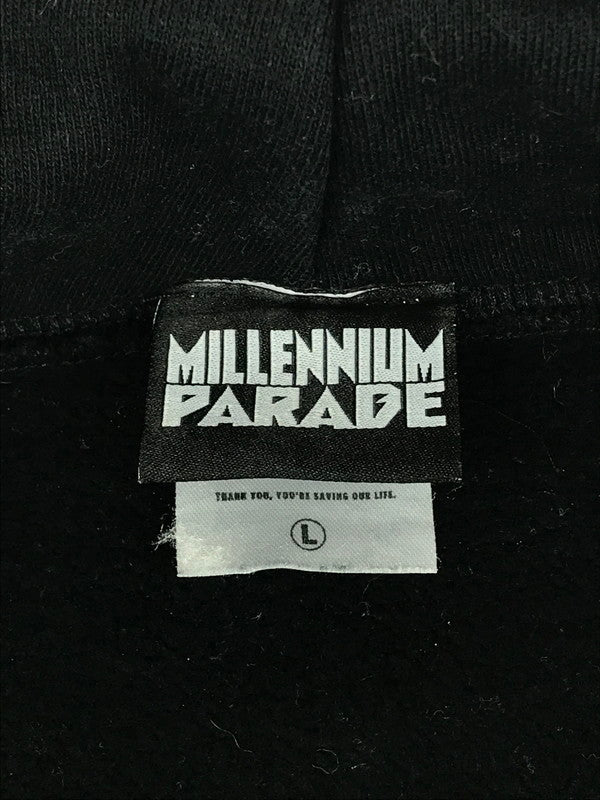 【中古品】【メンズ】  MILLENNIUM PARADE ミレニアムパレード PULLOVER PARKER プルオーバーパーカー トップス 147-240919-mo-14-tag サイズ：L カラー：ブラック 万代Net店